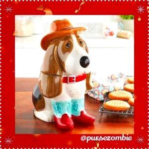 SOLD Woman - Charlie cookie jar HTF turquoise and red boots. New